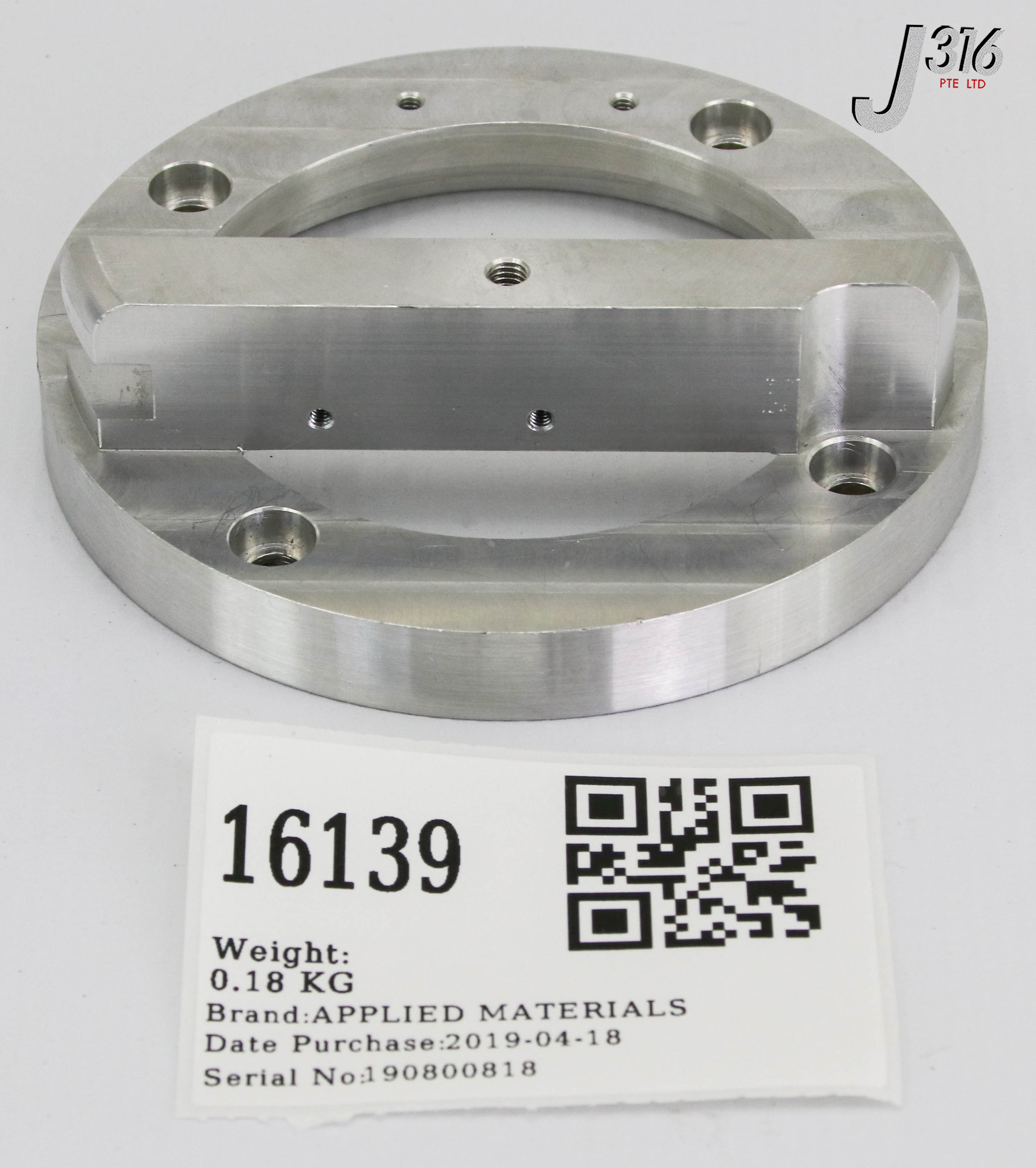 ケース 16139 APPLIED MATERIALS BLOCK, MOUNTING, TOP SENSOR LLKB, WBLL